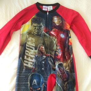 Avengers zip-up pajamas